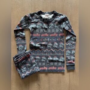 Hanna Andersson Dinosaur Fair Isle Pajamas